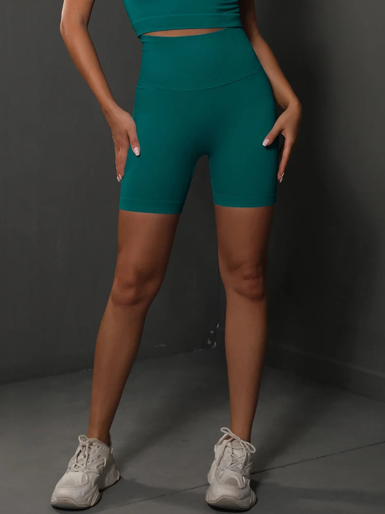 Mellora™ Seamless Sculpt Shorts – High-Waist Push Up Fit